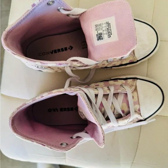 Converse Kids High-Top Sneakers - Pink Floral - Picture 6 of 6